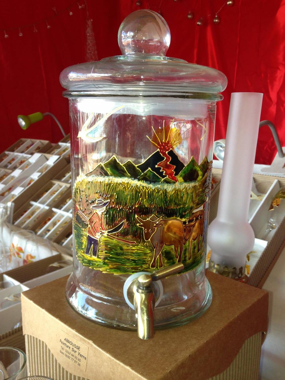 FAIT MAIN ABROUSSE, PEINTURE SUR VERRE Saint-Paul 974