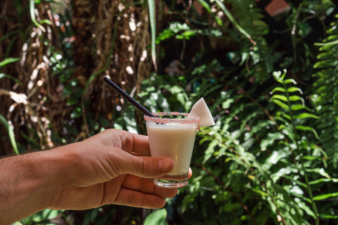 punch coco frais à l'ile de La Réunion