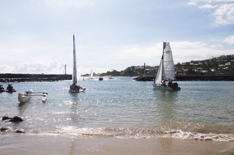 Voile optimist à l'ile de La Réunion 974