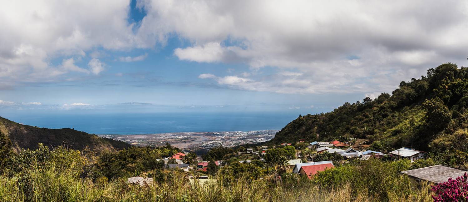 Vue sur la ville de La Possession depuis Dos d'Ane