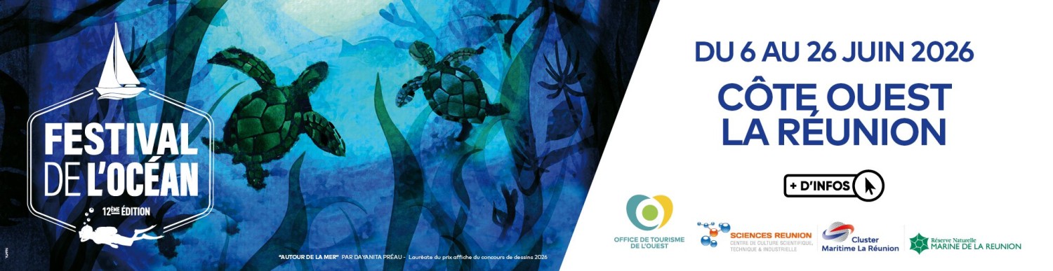 Visuel de la 12e édition du Festival de l'Océan de La Réunion 2025