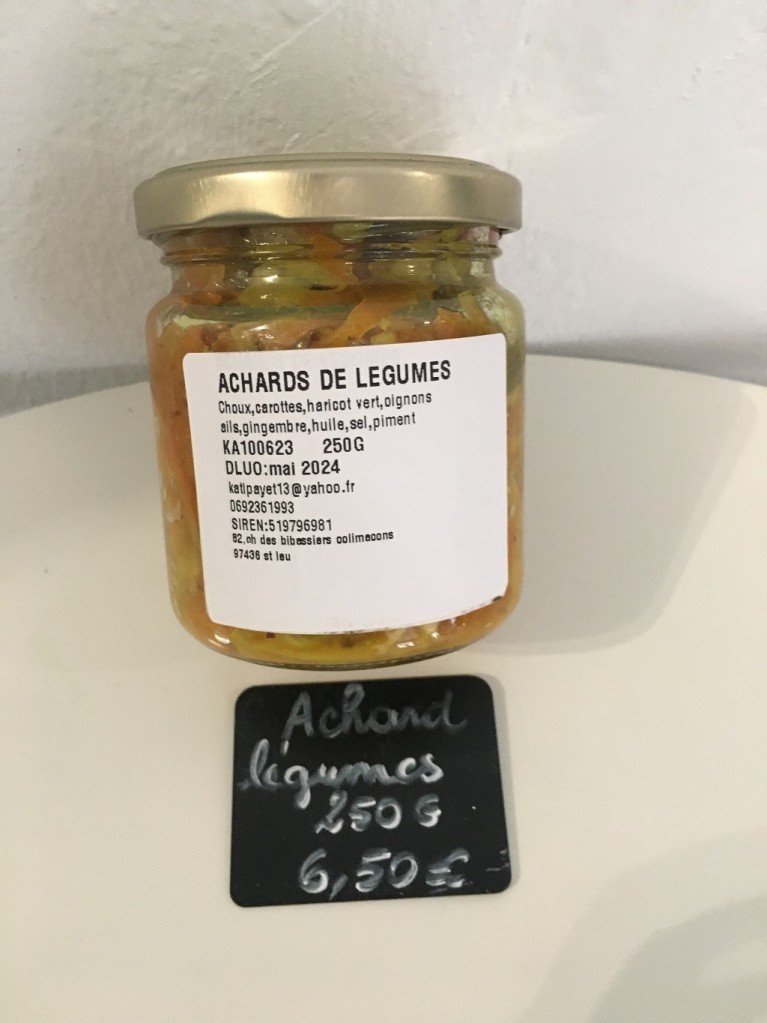 Achard légumes Bananeraie de Bourbon