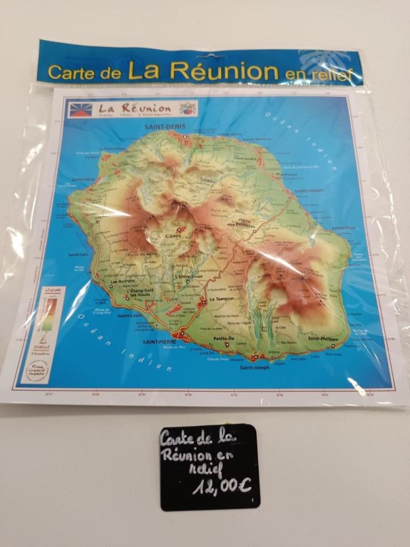 Carte de La Réunion en relief