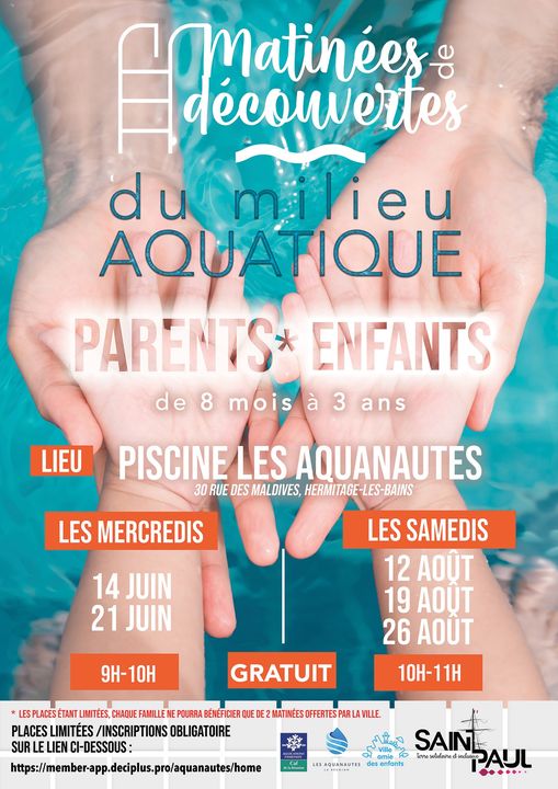 MATINÉE DÉCOUVERTE DU MILIEU AQUATIQUE PARENT-ENFANT