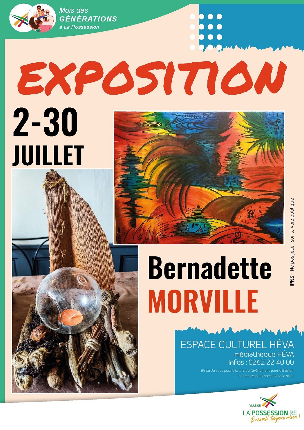 EXPOSITION DE BERNADETTE MORVILLE