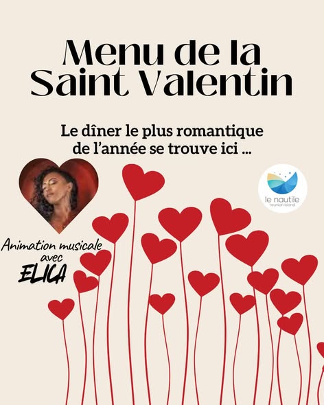 MENU DE LA SAINT-VALENTIN DU NAUTILE****