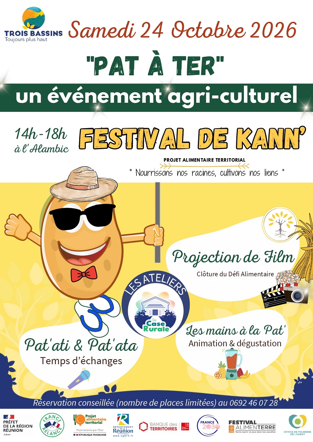 DÉFI ALIMENTAIRE ET FESTIVAL PAT À TER À TROIS-BASSINS