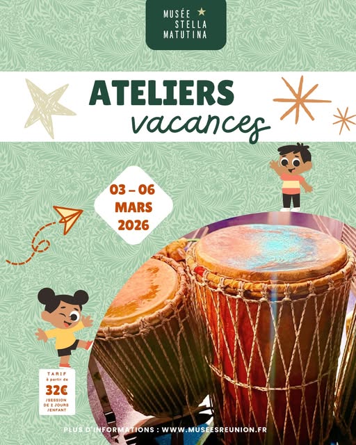 ATELIERS TAMBOURS MANDINGUES ? VACANCES DE MARS AU MUSEE STELLA MATUTINA