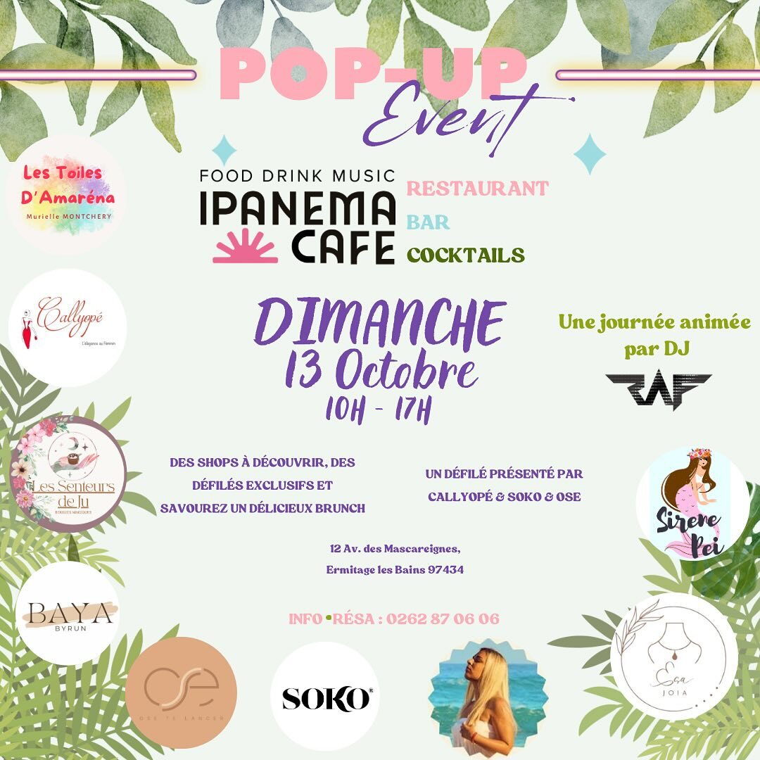 POP UP EVENT À L'IPANEMA CAFÉ