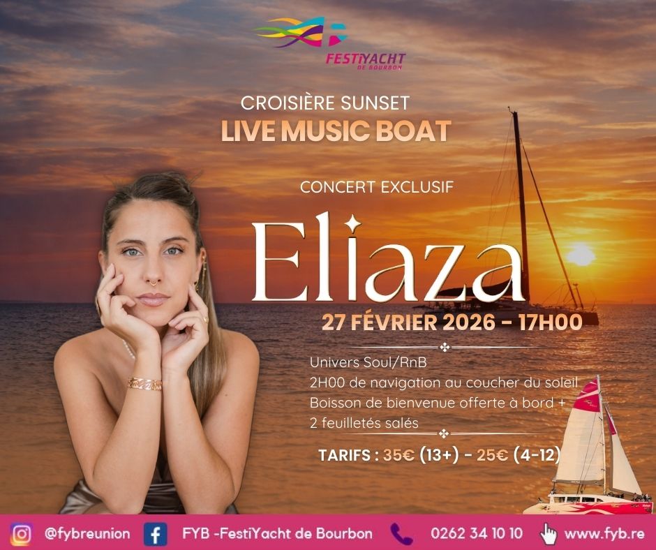 CROISIERE SUNSET LIVE MUSIC BOAT  BY FESTIYACHT DE BOURBON