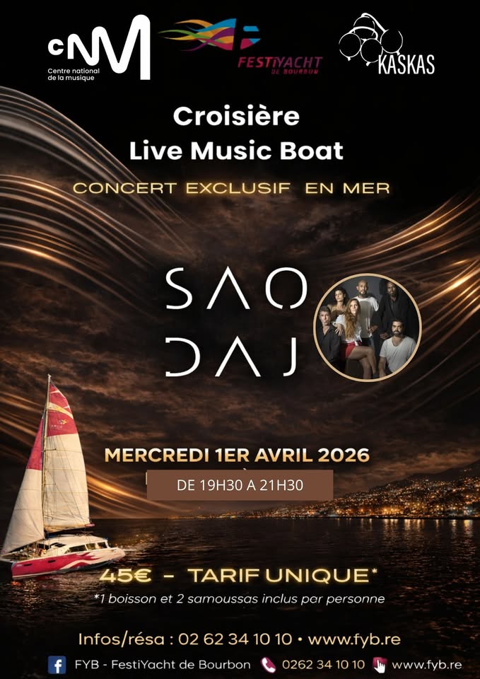 CROISIERE LIVE MUSIC BOAT  BY FESTIYACHT DE BOURBON