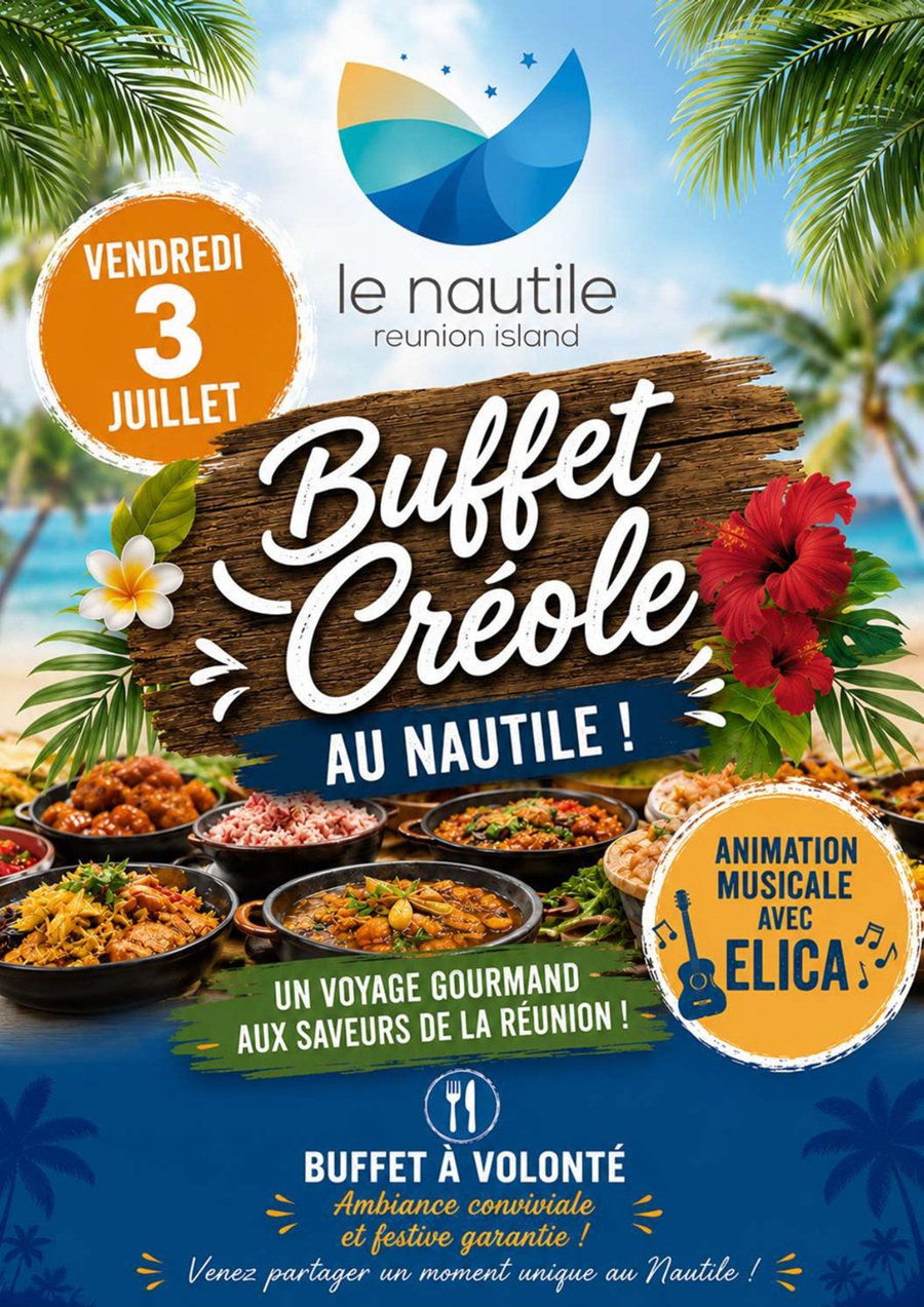 CONCERT LIVE D'ELICA ET BUFFET CREOLE AU NAUTILE 