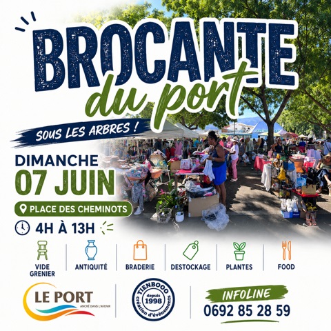 BROCANTE AUTHENTIQUE SOUS LES ARBRES AU PORT