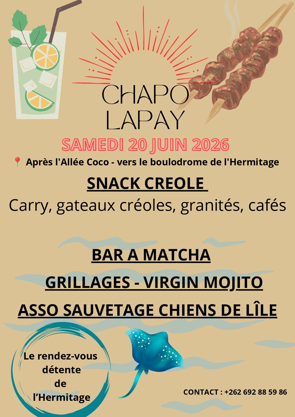WEEKEND DETENTE A LA PLAGE AVEC CHAPO LAPAY