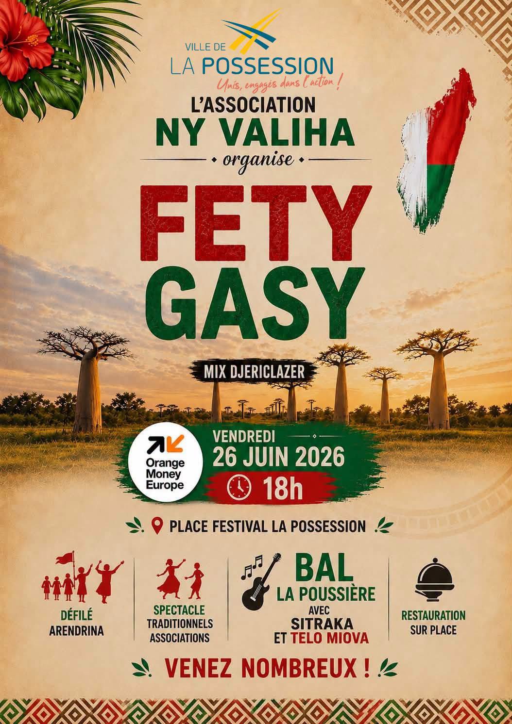 FETY GASY : UNE SOIRÉE AUX COULEURS DE MADAGASCAR À LA POSSESSION