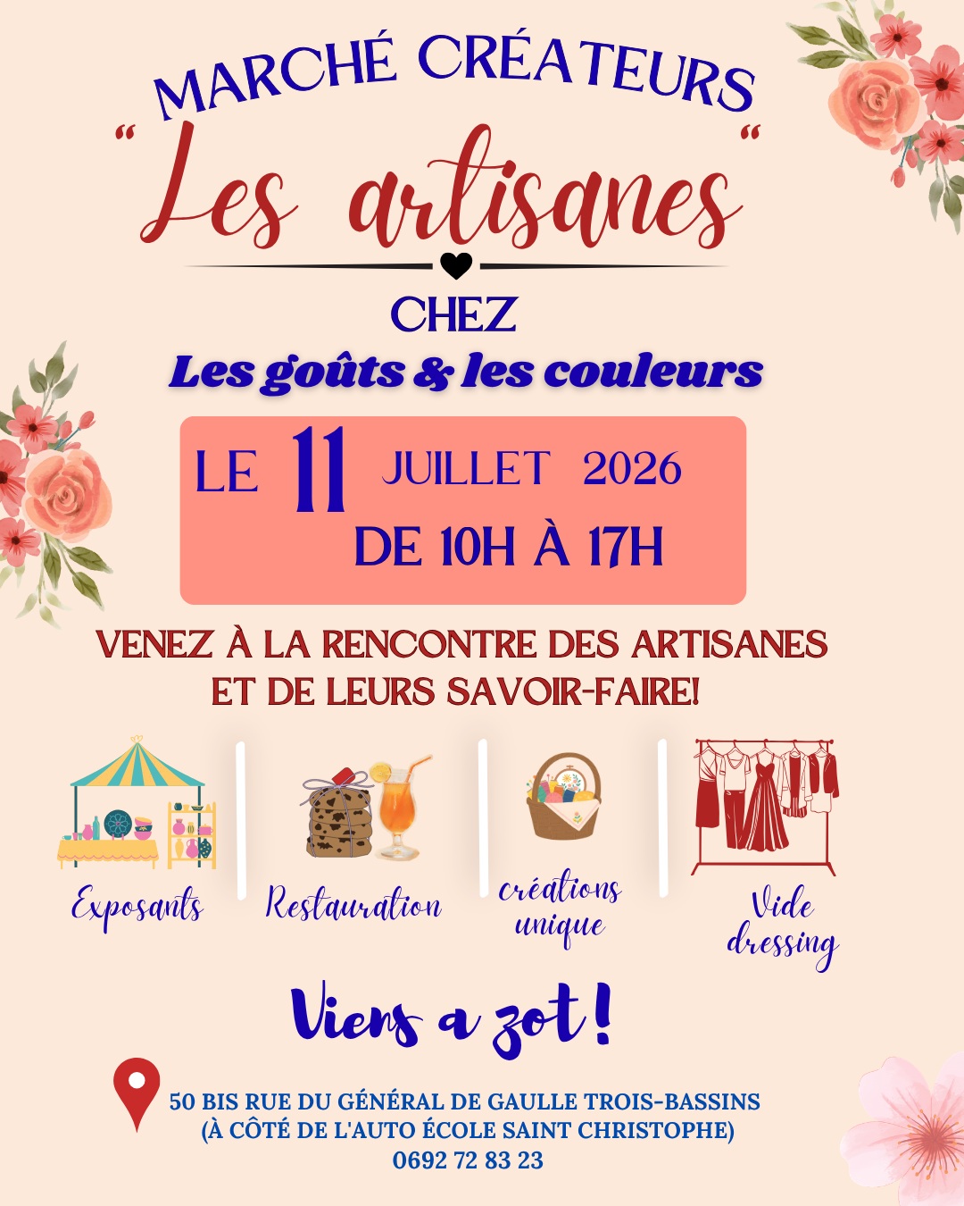 MARCHE CREATEURS LES ARTISANES CHEZ LES GOUTS ET LES COULEURS